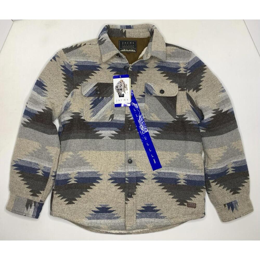 NWT Jachs New York Size Large Aztec Wool Blend Sherpa Lined Jacket P138